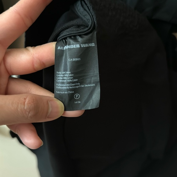 Alexander Wang Mini Shirt Dress Cut-out tied waist in Black - Picture 2 of 7